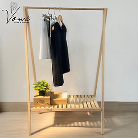 Mua  GK002  Giá treo  Kệ trao quần áo chữ A 1 tầng - chất liệu gỗ thông nhập khẩu - size 84 x 37 x 140cm