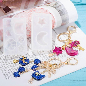 Mua Khuôn Silicone Làm Trang Sức DIY Resin Hình Trái Tim - Chân Mèo - Ngôi Sao - Dấu Chân Mèo - Trái Tim - Dấu Chân