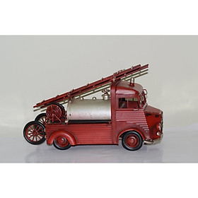 Mô hình xe cứu hỏa kim loại trưng bày/ Metal fire truck Handmade Decoration (1904D-1656)