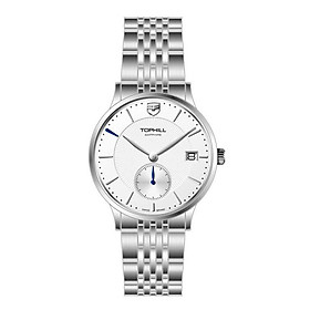 ĐỒNG HỒ TOPHILL TA051G.S1652 Dây và vỏ thép 316L, máy pin, kính sapphire