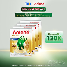 Bao bì mới - Combo 4 Sữa Bột Anlene Gold Hương Vanilla (Hộp Giấy 1,2kg)