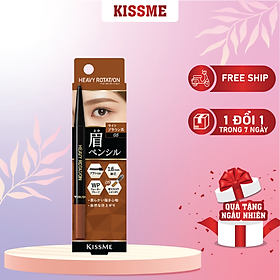 Bút Chì Sáp Kẻ Lông Mày Chống Trôi Lõi Siêu Mịn Kissme Heavy Rotation Eyebrow Pencil (0,09g)