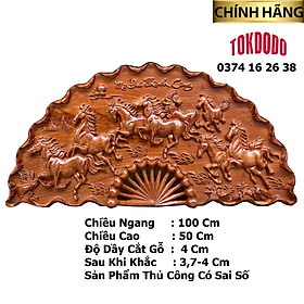 Mua Tranh Quạt Khắc Mã Đáo Thành Công Bằng Gỗ Hương Đá Cao Cấp Thương Hiệu TOKDODO