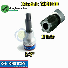 Đầu tuýp sao 5 cạnh có lỗ 38 size IPR40 Kingtony 302D40