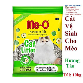 CÁT VỆ SINH CHO MÈO Me-o Hương Táo Túi 10kg Xuất xứ Thái Lan