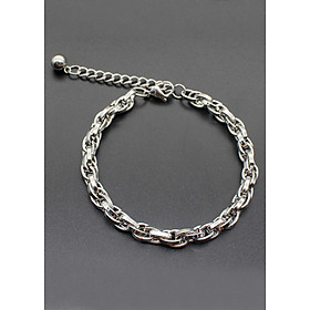 Lắc tay nam inox Hàn Quốc LT154 (Màu Bạc)