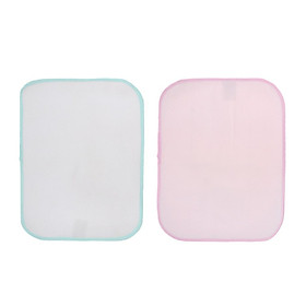 2 Pcs Soft Washable Bed Pad Incontinence Underpad Bed Protector Pink+Blue