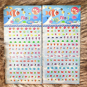 Sticker 120 miếng dán móng cho bé họa tiết hoạt hình lung linh – J017