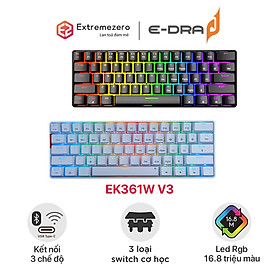 Bàn phím cơ chơi game không dây E-Dra EK361W V3 - Led Rgb