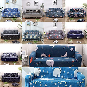 Elastic Sofa Cover 4 Sizes  Blue