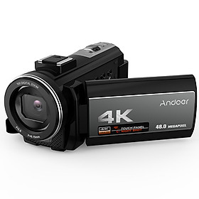 Máy Quay Video Kĩ Thuật Số Andoer Di Động 4K WiFi Với Micro Ngoài Và Ống Kính Góc Rộng 0.39X 3.0 (48MP)