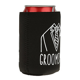 1pc Beer Can Bottle Cooler Sleeve Wrap Holder Wedding Favor GROOMSMAN