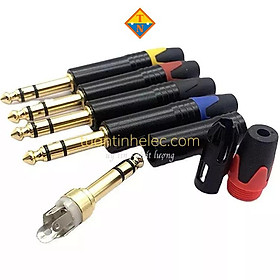 Jack cắm 6 ly stereo 3 khấc hàn dây, đầu mạ vàng loại tốt # phụ tùng âm thanh
