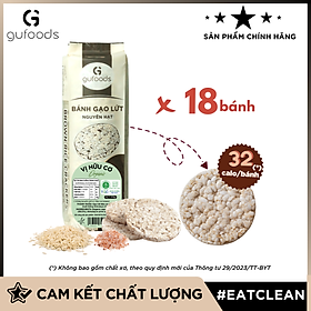 Bánh gạo lứt GUfoods (170g) - Không chiên dầu, Không đường, Từ gạo và ngũ cốc nguyên hạt, Lành mạnh, Phù hợp Eat clean, Ăn vặt healthy, Thực dưỡng, Tập gym, Thuần chay, Đa dạng hương vị