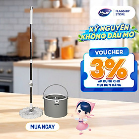 Mua Thùng Lau Nhà Tròn MyJae Tiện Lợi Thông Minh Giặt Vắt 2 Trong 1