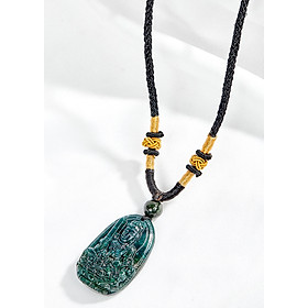 Mặt dây chuyển phật bản mệnh văn thù bồ tát đá chalcedony tuổi Mão Ngọc Quý Gemstones