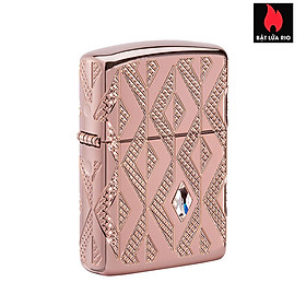 Zippo 49702 – Zippo Geometric Diamond Pattern Design Armor Rose Gold