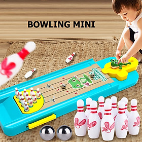Bowling đồ chơi cho bé hình con ếch mini dùng trong nhà ngoài trời bằng nhựa PVC cao cấp, quà tặng sinh nhật cho trẻ em