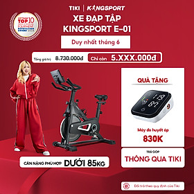 CHỈ GIAO MIỀN BẮC I Xe đạp tập KINGSPORT Active E-01 thiết kế năng động, bánh đà 6kg, kháng lực từ tính êm ái, tích hợp đồng hồ đo lường chỉ số, cân nặng phù hợp từ 80-85kg