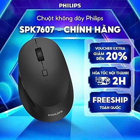 Chuột bluetooth Philips SPK7607 - Hàng chính hãng - Màu Đen