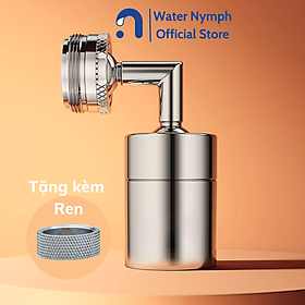 Mua Đầu vòi nước rửa mặt  rửa chén xoay 720 độ  bằng đồng thau cao cấp Waternymph  tạo bọt  chống bắn  hai chế độ phun (tặng kèm ren)