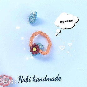 nhẫn hạt cườm kết hoa R002