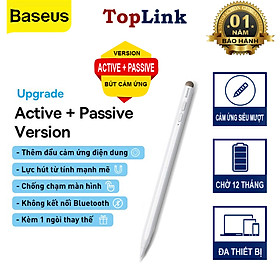 Bút cảm ứng Baseus Smooth Writing Capacitive Stylus dùng cho iPat Pro/ Smartphone/ Tablet Android (Active + Passive Version, Magnetic Adsorption, Tilt & Strength sensitive) - Hàng Chính Hãng