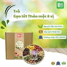 Combo 20 Gói Trà Gạo Lứt Huyết Rồng Thảo Mộc Mix 8 Vị Thảo Mộc Bambo Đẹp Da, Chống Lão Hoá, Thanh nhiệt