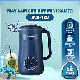 Mua Máy làm sữa hạt mini Kalite KCB12B  dung tích 1.2l  đa chức năng cao cấp  thiết kế hiện đại  hoạt động êm ái bền bỉ- hàng chính hãng