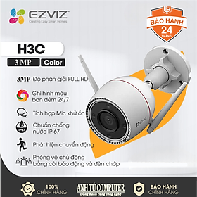 Camera WiFi Colorvu thông minh 3mp EZVIZ H3c 2K hàng chính hãng