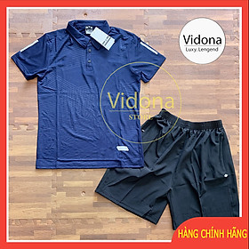 QUẦN ÁO THỂ THAO, BỘ THỂ THAO NAM CỔ BẺ, DẬP VÂN, ÁO VẢI THUN LẠNH QUẦN VẢI DÙ