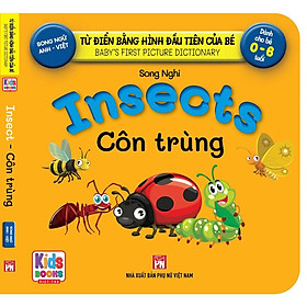 Hình ảnh Sách - Baby'S First Picture Dictionary - Từ Điển Bằng Hình Đầu Tiên Của Bé - Côn Trùng - Insects (Bìa Cứng)