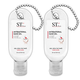 Gel Rửa Tay Khô “ST Beauty” Kiểu Móc Khóa Gắn Vào Chùm Chìa Khóa Xe & Nhà - Tiện Dụng Cho Việc Mang Theo Bên Mình - 30ml - 5 Chai