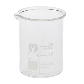 3xLow Form Glass Measuring Graduated Beaker Chemistry Lab glassware 20ML