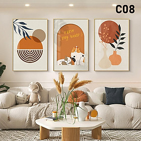Mua Bộ 3 tranh decor khung composite tranh trang trí đa dạng mẫu mã