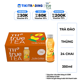Thùng 24 chai Trà Đào TH true TEA Tự Nhiên 350ml