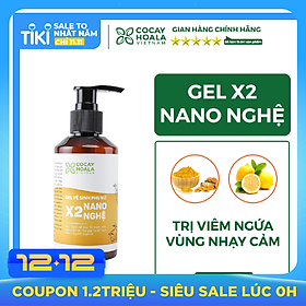 Gel Vệ Sinh Phụ Nữ Giảm Viêm Ngứa X2 Nano Nghệ Cocayhoala 150ml