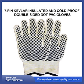 7-pin Kevlar insulated and cold-proof double-sided dot PVC gloves