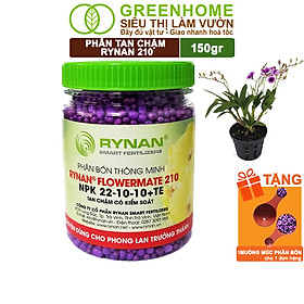 Phân Tan Chậm Greenhome, Rynan 210, Chai 150gr, Dùng Cho Phong Lan Trưởng Thành, Bonsai, Đủ Dưỡng Chất Cho 120 Ngày