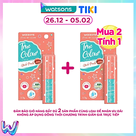 Son Dưỡng Có Màu Watsons True Color Nude Peach 1.7g