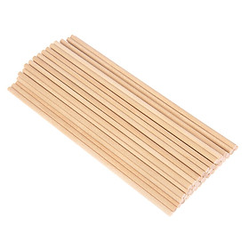 100Pc Unfinished Wood Sticks Wooden Dowel Rods for Model Art Crafts DIY