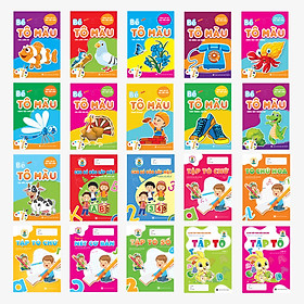 Combo 20 cuốn - Bé Tô màu - Luyện chữ (Mầm non - Chuẩn bị vào lớp 1)