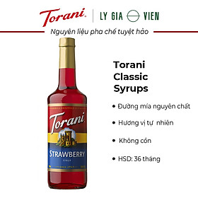 Siro Pha Chế Vị Dâu Tây Torani Classic Strawberry Syrup 750ml Mỹ