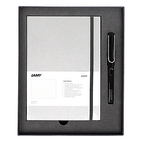 Gift Set Lamy Notebook A5 Softcover Grey+ Lamy Safari Black - GSNSa0011