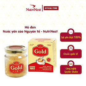Nước Yến Sào Nguyên Tổ Chưng Đường Phèn Gold Bird NutriNest Dinh Dưỡng Nhẹ Bụng - Hũ 190g