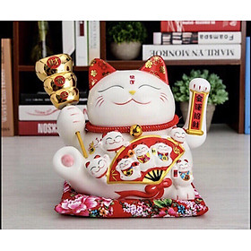Mua Mèo thần tài vẫy tay - Mèo tài lộc may mắn Nhật Bản gốm sứ cao cấp 25 cm