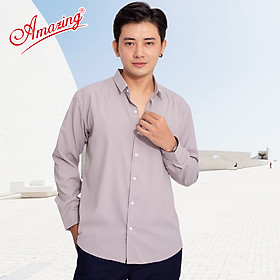 Áo sơ mi nam kiểu Hàn Quốc, form slim fit tôn dáng đẹp, đa dạng sắc màu, thương hiệu Amazing