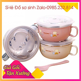 Mua Bát ăn dặm lòng bát inox 304 cách nhiệt an toàn cho bé