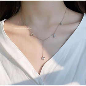 Dây chuyền bạc ngôi sao dây thả dài