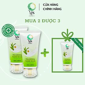 [MUA 2 TẶNG 1] Mua 2 Gel Tẩy Tế Bào Chết MS Revitalising Facial Scrub (100ml) Ngừa Mụn Làm Sáng Da, Dành Cho Da Nhạy Cảm + TẶNG KÈM 1 Tẩy Tế Bào Chết MS (100ml) - MỸ PHẨM MS COSMETIC